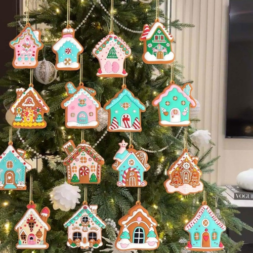 New Home Ornament 2024 Christmas Gingerbread Ornaments for Xmas Tree Festive Season Holiday Party Decoration DIY Craft