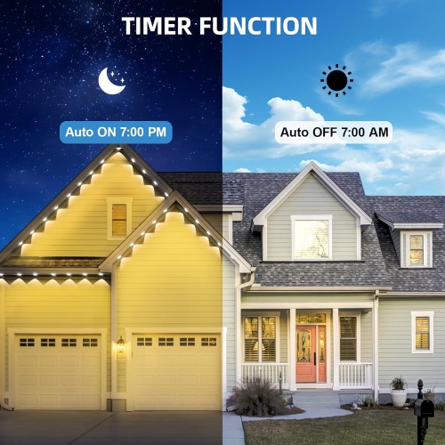 Permanent Outdoor Lights Pro, 100ft with 72 RGB LED Lights for Daily and Accent Lighting, IP65 Waterproof Eaves String Lights with App & Remote,Smart