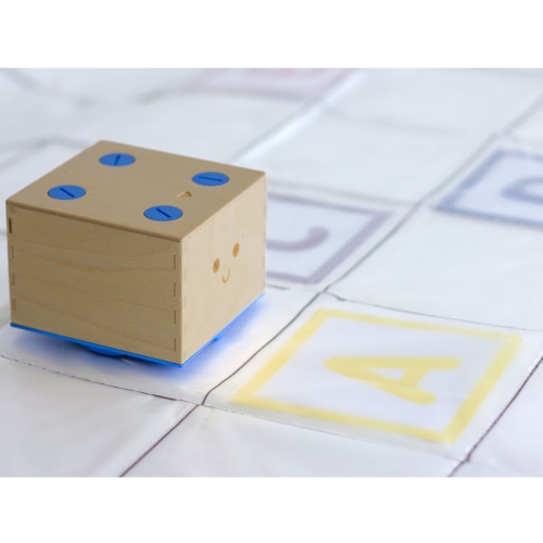 Robot de programmation Cubetto de Primo avec ensemble de tapis transparent 6 x 6 - Ensemble de jeu sans écran éducatif et robot de programmation STIM