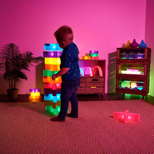 TTS Glow Crosses Large - 12 outils sensoriels éducatifs pour l'apprentissage de la petite enfance | Parfait pour le matériel éducatif