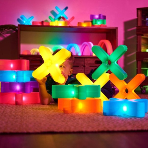 TTS Glow Crosses Large - 12 outils sensoriels éducatifs pour l'apprentissage de la petite enfance | Parfait pour le matériel éducatif