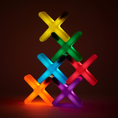 TTS Glow Crosses Small 12pcs Rechargeable Versatile, Perfect for Class Teaching, Leaning Suitable for Classroom Office Glow in the Dark Decoration