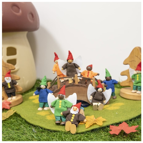 TTS Small World Woodland Elves and Fairies Miniature - 10pcs, Classroom Wooden Figurines Perfect for Storytelling, Home and Bedroom Decor