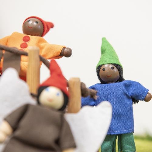 TTS Small World Woodland Elves and Fairies Miniature - 10pcs, Classroom Wooden Figurines Perfect for Storytelling, Home and Bedroom Decor