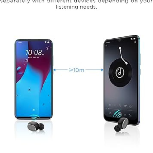 True Wireless Earbuds 2, Bluetooth Stereo Earphones Deep Bass Noise Cancellation with USB-C Charging Case for Calling, Gaming, Running - 32-Hour