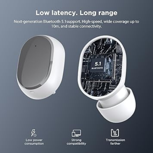 True Wireless Earbuds 2, Bluetooth Stereo Earphones Deep Bass Noise Cancellation with USB-C Charging Case for Calling, Gaming, Running - 32-Hour