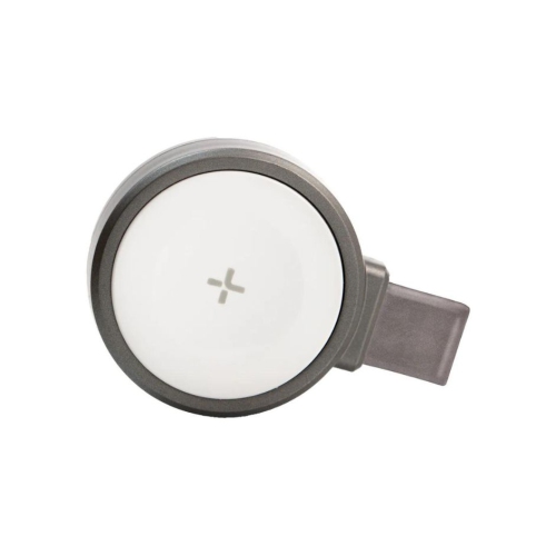 Tylt Tag – Chargeur pour Apple Watch avec connecteur USB-A pour chargeur pour Apple Watch | Couleur&nbsp;: Argenté/blanc