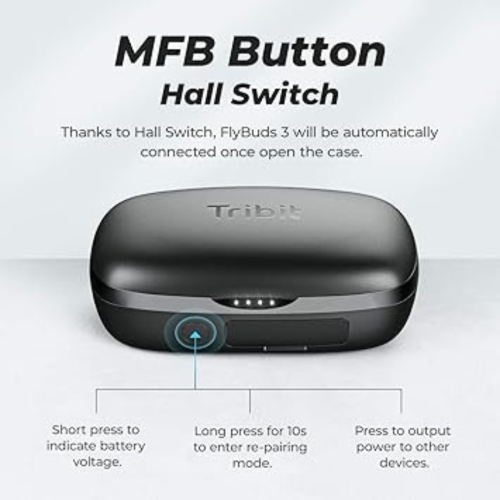 2022 Wireless Earbuds, Tribit 150H Playtime Bluetooth 5.2 IPX8 Waterproof Wireless Earbuds Deep Bass Call Noise Reduction Bluetooth Earbuds Touch