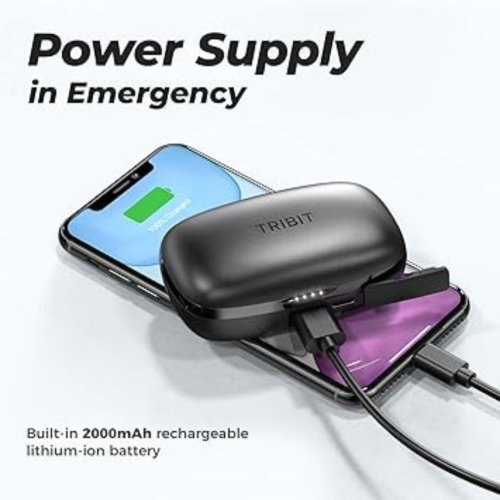 2022 Wireless Earbuds, Tribit 150H Playtime Bluetooth 5.2 IPX8 Waterproof Wireless Earbuds Deep Bass Call Noise Reduction Bluetooth Earbuds Touch