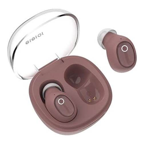 eleror Wireless Earbuds for Small Ears Women Men, Purple Bluetooth Earbuds for Small Ear Canals, Mini Ear Buds Wireless Bluetooth Earphone for