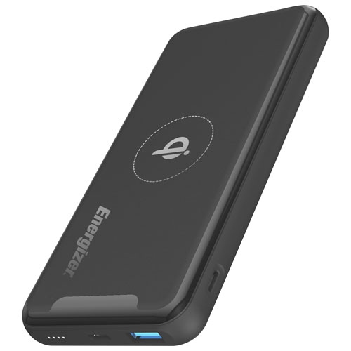 Chargeur portable USB-A/USB-C 10000&nbsp;mAh d'Energizer - Remis à neuf avec chargeur Qi sans fil - Noir