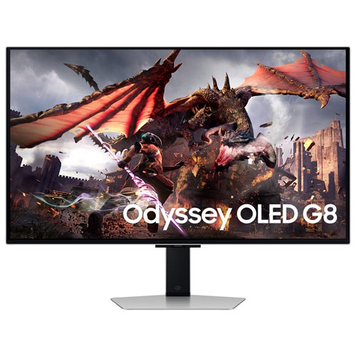 SAMSUNG  Refurbished (Fair) - 32" 4K Ultra HD 240Hz 0.03Ms Gtg Oled Freesync/g-Sync Monitor (Ls32Dg802Snxza) - In White