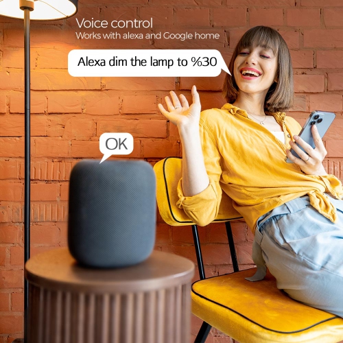 Zare Smart Light Bulbs, Compatible with Alexa and Google Assistant, Dimmable Color Changing RGB Smart Bulbs, 9W 806 Lumens, 2.4Ghz Bluetooth Wi-Fi,