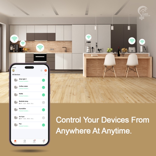 Zare Smart Mini Plug with Power Monitoring15A, Smart Home Plug Works with Alexa, Google Assistant and Tuya Smart App, Assess Your Electricity Bill