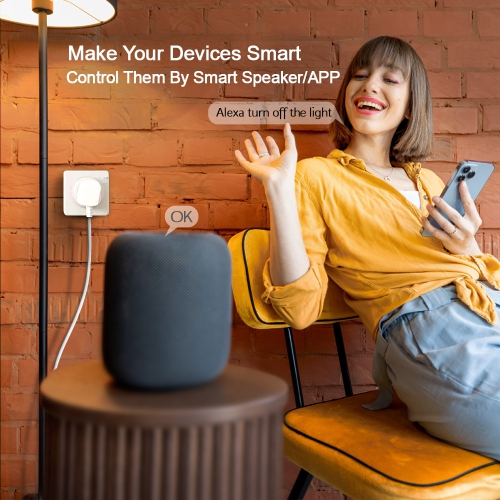 Zare Smart Mini Plug with Power Monitoring15A, Smart Home Plug Works with Alexa, Google Assistant and Tuya Smart App, Assess Your Electricity Bill