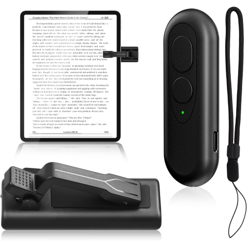 Control Page Turner for Kindle Paperwhite Kobo eReaders, Remote Page Turner for Phone/iPad/Android Tablets Camera Video Recording Taking Accessories