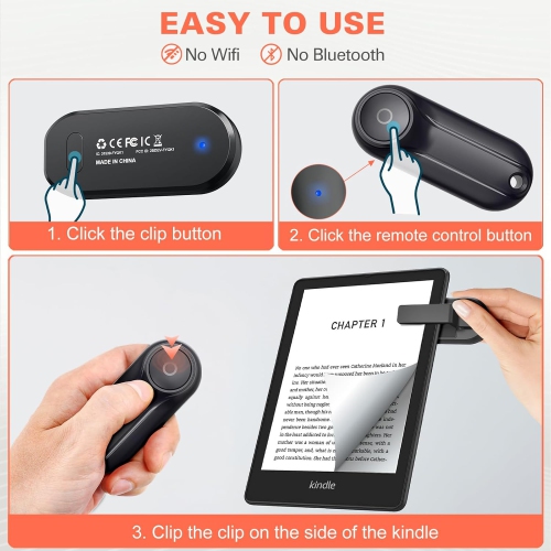 Remote Control Page Turner for Kindle Paperwhite Oasis Scribe Kobo,Kindle Accessories for iPhone iPad Android eReaders Tablets Reading Novels