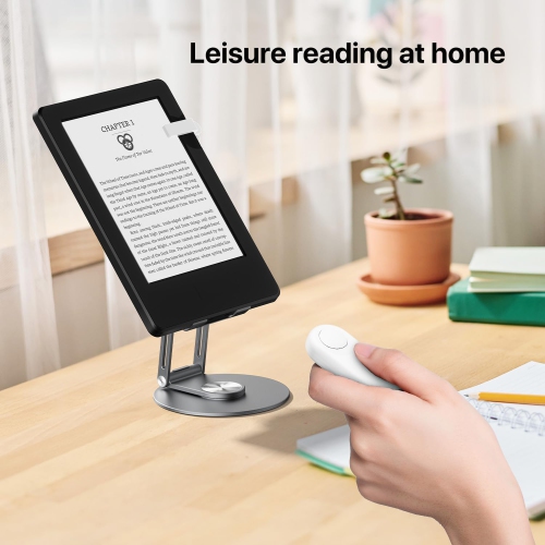 Remote Control Page Turner for Kindle Paperwhite Accessories Ipad Reading, iPhone Tablets Android Taking Photos Camera Video Recording Remote, White