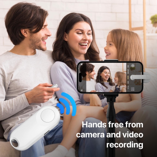 Remote Control Page Turner for Kindle Paperwhite Accessories Ipad Reading, iPhone Tablets Android Taking Photos Camera Video Recording Remote, White