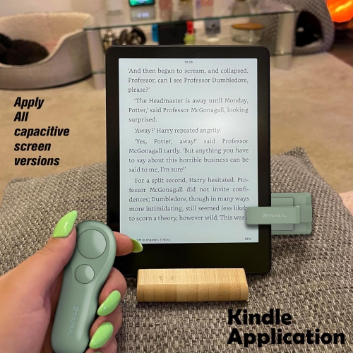 Page Turner for Kindle Paperwhite Oasis Kobo E-Readers Accessories, Remote Page Turner for Ipad Reading Comics, for Phone Taking Photos Camera, Green