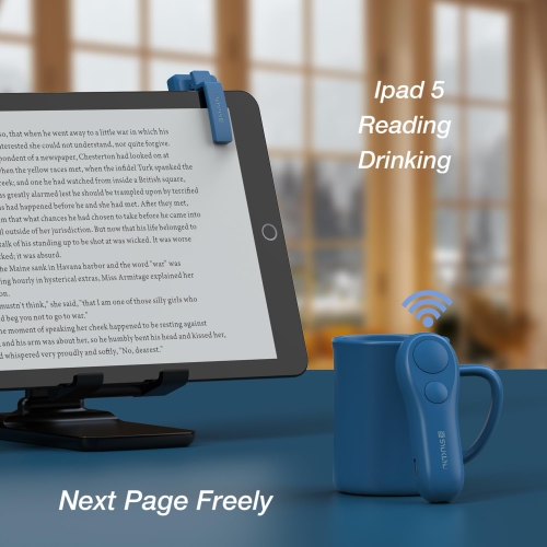 Page Turner for Kindle Paperwhite Oasis Kobo E-Readers Accessories, Remote Page Turner for Ipad Reading Comics, for Phone Taking Photos Camera, Blue