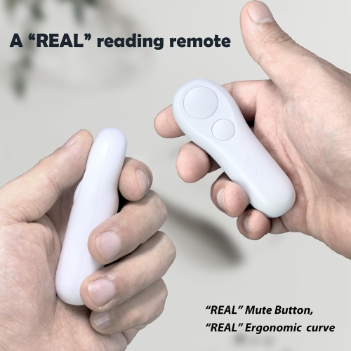 Page Turner for Kindle Paperwhite Oasis Kobo E-Readers Accessories, Remote Page Turner for Ipad Reading Comics, for Phone Taking Photos Camera, White