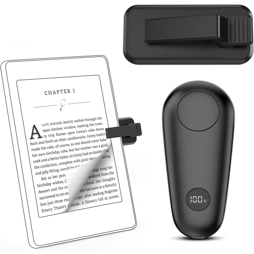 Remote Control Page Turner for Kindle Paperwhite Scribe Accessories, Phone Camera Video Record Triggers Remote, Page Turner Clicker for iPad Tablets,
