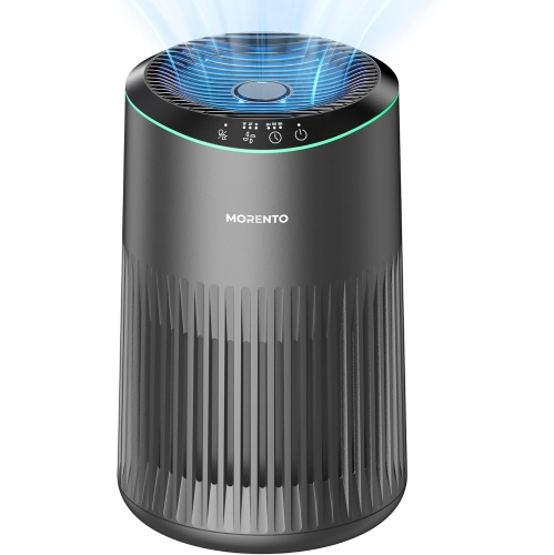 MORENTO MR2566 Air Purifier for Home, Air Purifier for Smoke Pet Dander Odors with Fragrance Sponge with Sleep Mode for Bedroom, Grey