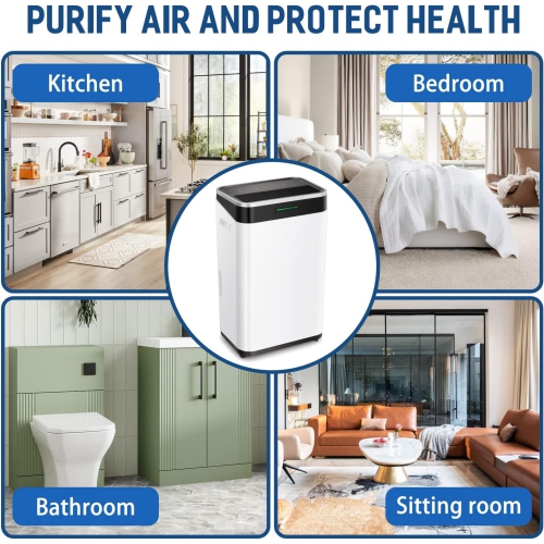 Dehumidifier for Home 45Pints/Day,Basement Dehumidifier,Garage dehumidifier with Low Noise,Basement Dehumidifier with Drain Hose