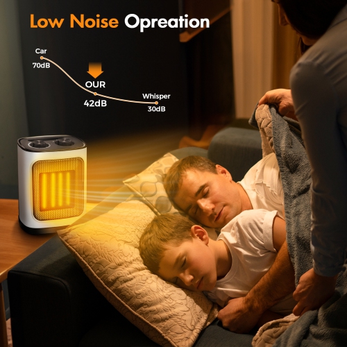 1500W Ceramic quiet Indoor Heater, SILVER