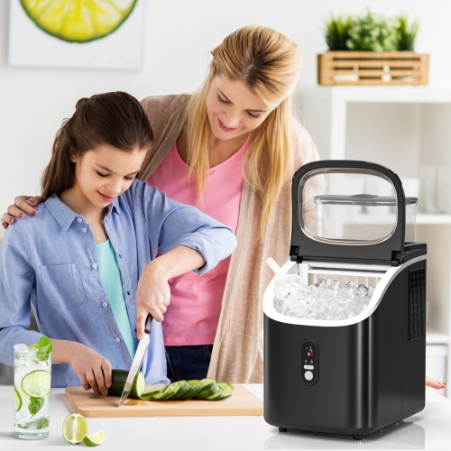 Antarctic Star Countertop Ice Maker,30 lbs/day, features 2 water-filling options,self-cleaning,24H timer,16 Cubes in 13 Mins,Ideal for