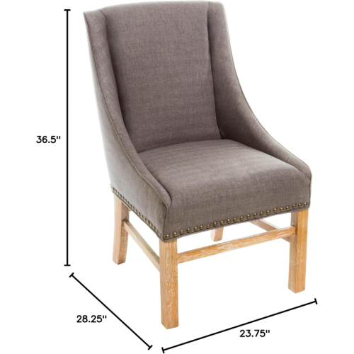 Chaise de salle à manger en tissu, bois, couleur naturelle