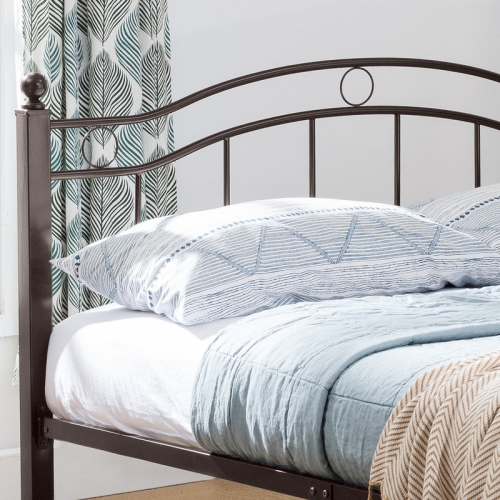 King Size Metal Bed Frame, Under Bed Storage Space, No Box Spring Needed, Durable Use, Copper