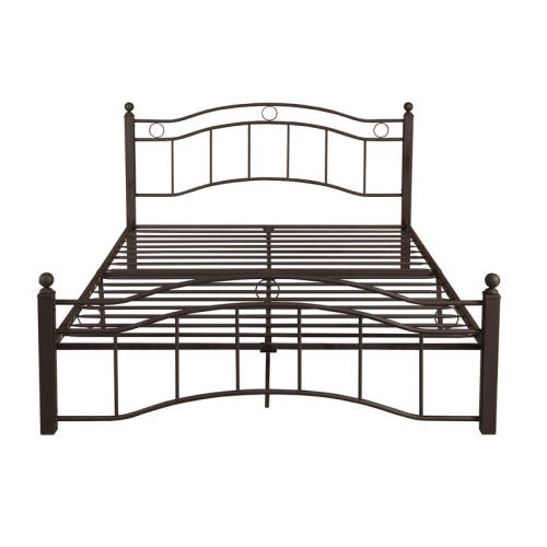 King Size Metal Bed Frame, Under Bed Storage Space, No Box Spring Needed, Durable Use, Copper