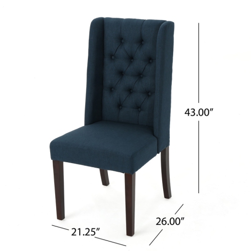 Dining Chairs, Set of 2, Navy Blue