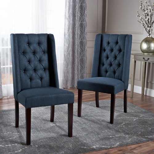 Dining Chairs, Set of 2, Navy Blue
