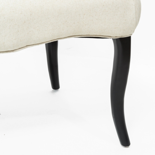 Chaises de salle à manger, ensemble de 2 pièces, lin