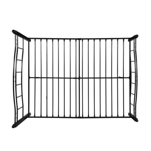 King Size Metal Bed Frame, Under Bed Storage Space, No Box Spring Needed, Durable Use, Black