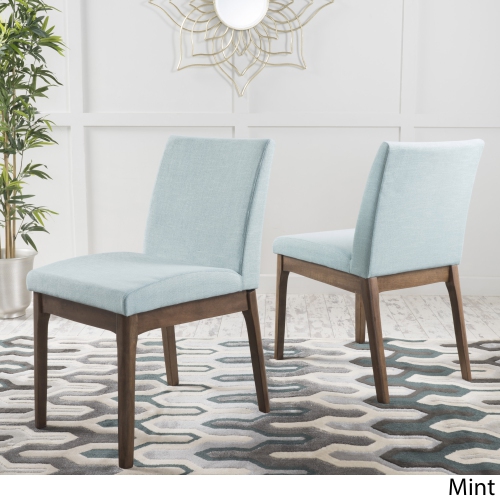 Dining Room Chairs Set of 2 Size: 23.5 in. D X 17.5 in. W X 32.75 in. H, Wood Frame Armless Design | All Season Pretty Cocoa Shade, Durable and Sturdy