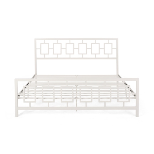 King Size Metal Bed Frame, Modern Platform Bed with Headboard and Footboard for Bedroom