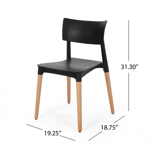 Cafe Style Modern Minimalist Side Chair Set of 2