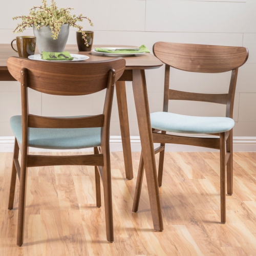 Dining Chairs, 2-Pcs Set, Solid Wood, Mint
