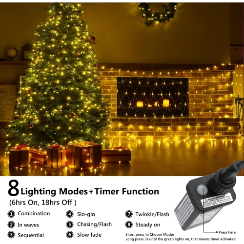 Christmas Lights, Low Voltage 98.4ft 300 LED Christmas Lights - with 30V UL Certified Power Supply Adapter String Lights for Indoor, Wedding and