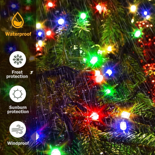 Christmas Tree Lights - 400 LED Christmas Lights6.6FT x 16 String Lights Christmas Lights with 8 Modes and Memory Function with Timer Function
