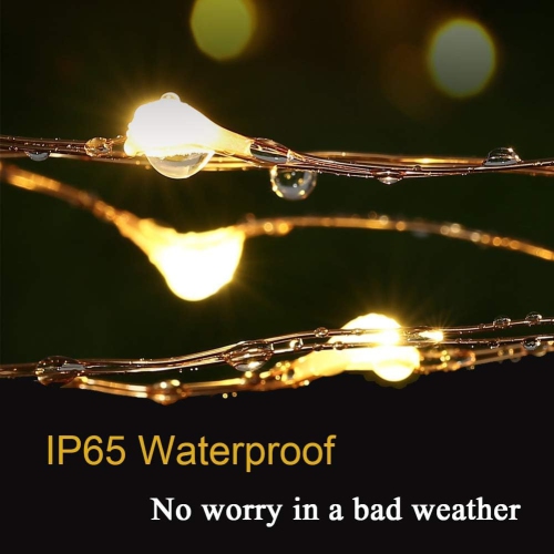 Solar String Lights, 2 Pack 55Ft 150 LED Solar Christmas Fairy Lights, 8 Modes Waterproof Outdoor Fairy Lights