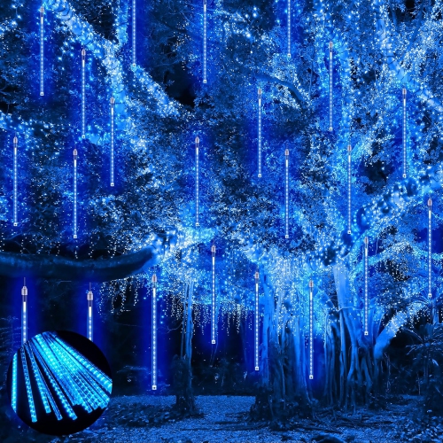 Meteor Shower Lights Outdoor, 38.5ft 15 Tubes 11.8" 540 LED Christmas Lights Meteor Shower Lights, Snow Falling Icicle Lights