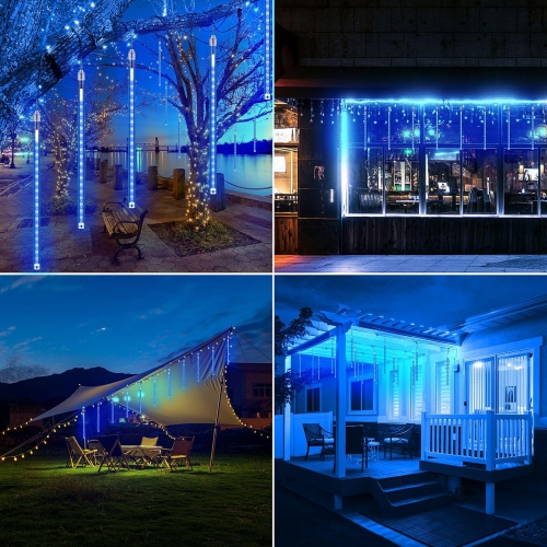 Meteor Shower Lights Outdoor, 38.5ft 15 Tubes 11.8" 540 LED Christmas Lights Meteor Shower Lights, Snow Falling Icicle Lights
