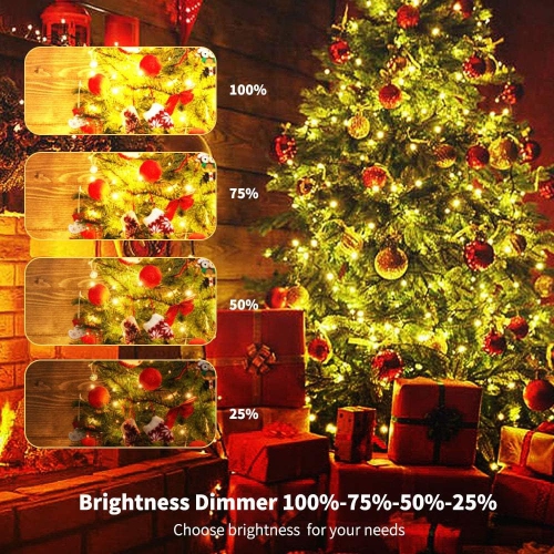 105FT 300 LED Color Changing String Lights End to End Expandable Decorative Fairy Lights, Indoor Outdoor Light for Christmas Tree, Wedding, Party,