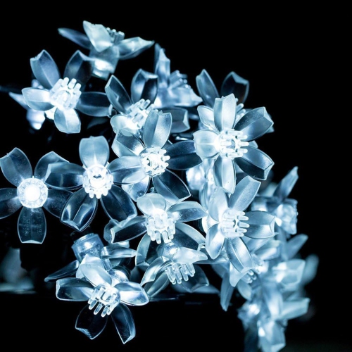 Christmas Lights, White Lights Room Decor Flower String Lights 33 Feet 100LED 8 Modes Wedding Party Indoor Outdoor Flower Lights LED Lights for