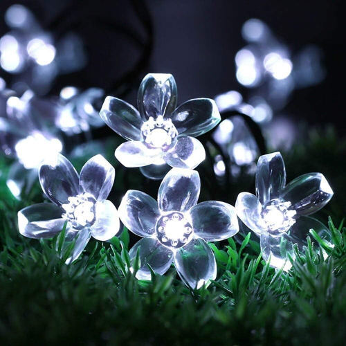 Christmas Lights, White Lights Room Decor Flower String Lights 33 Feet 100LED 8 Modes Wedding Party Indoor Outdoor Flower Lights LED Lights for